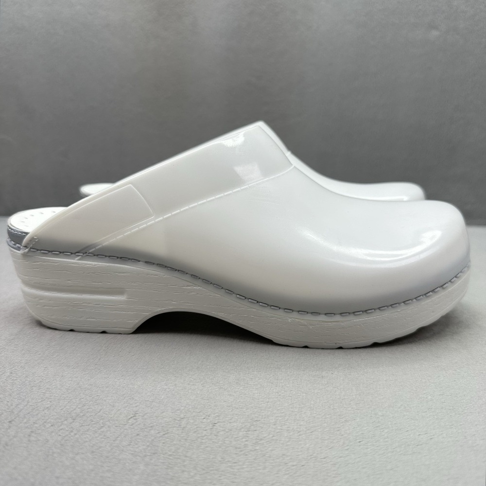 Womens 9.5 - 10/ EU 40 Dansko Sonja Mule Clog White Translucent Slip-On Comfort